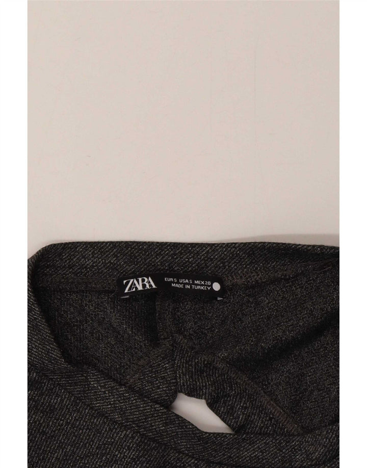 Zara Γυναικεία Μακρυμάνικη Μπλούζα Oversized Μπλούζα UK 10 Small Grey