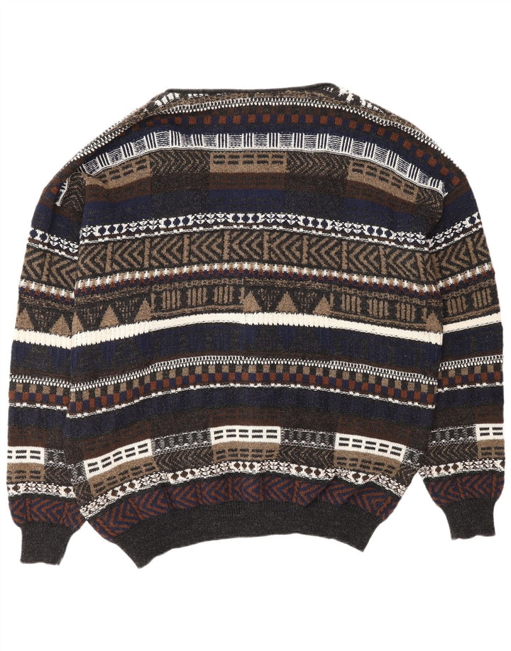 ALLISON WINGATE Ανδρικό πουλόβερ ζακέτα IT 56 2XL Πολύχρωμο Fair Isle