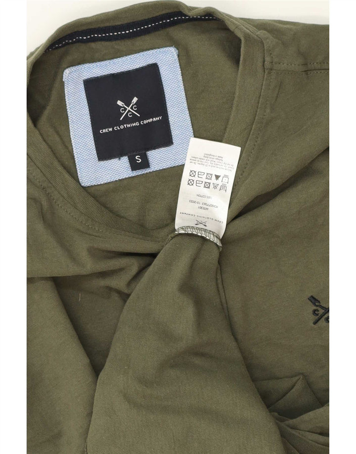 Ανδρικό T-Shirt Crew Clothing Top Μικρό Χακί Βαμβακερό