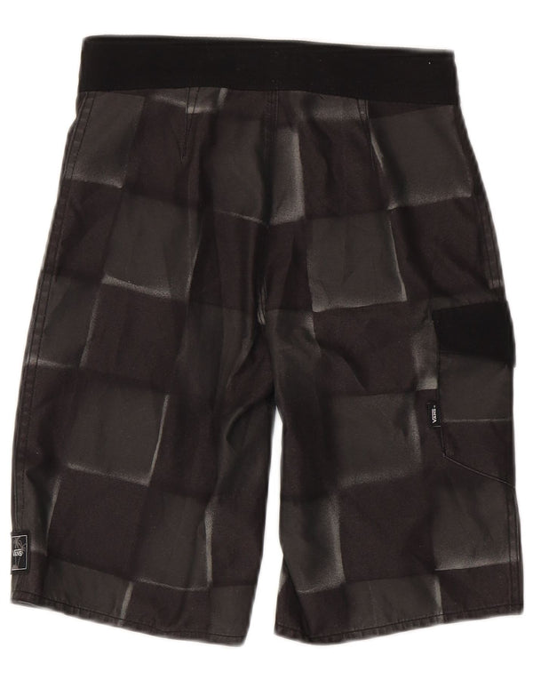 Vans Boys Swimming Shorts 7-8 Years Grey Geometric Polyester