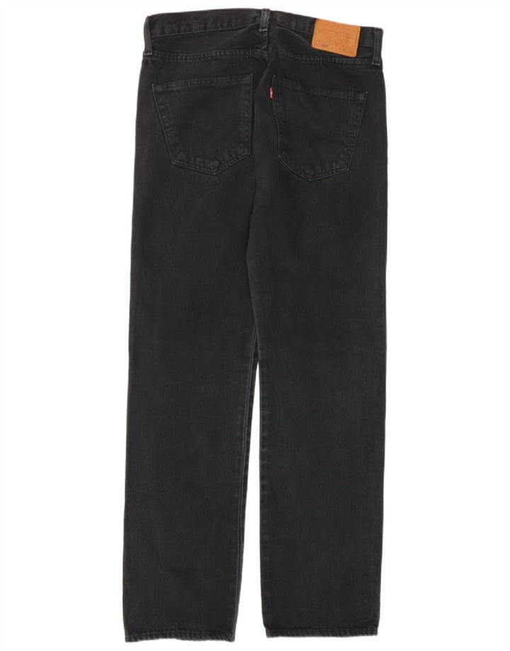 Levi's Mens 501 Straight Jeans W32 L32 Μαύρο βαμβακερό