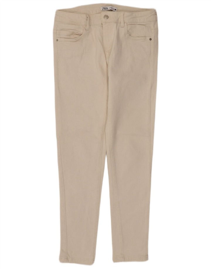 ZARA Γυναικείο Skinny Jeans EU 40 Medium W30 L27 Off White