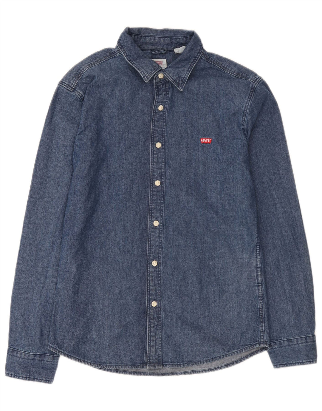 Ανδρικό τζιν πουκάμισο Levi's Slim Fit, μεσαίο μπλε βαμβακερό