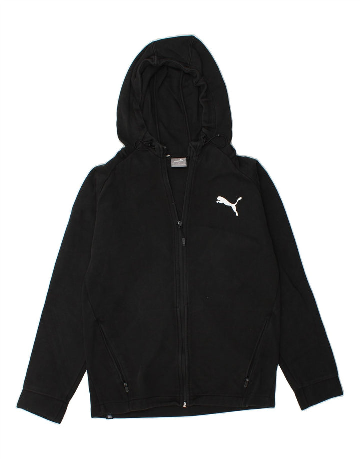 PUMA Mens Zip Hoodie Sweater Small Black Cotton Vintage Puma and Second-Hand Puma from Messina Hembry 