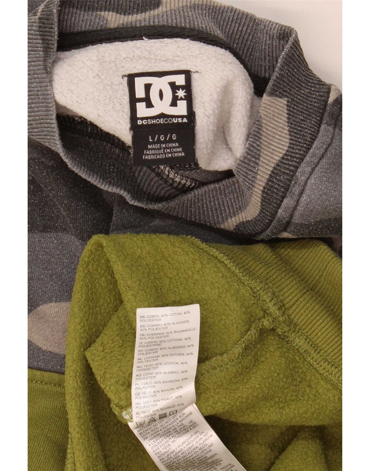 Ανδρικό γραφικό φούτερ DC Jumper Μεγάλο πράσινο βαμβακερό καμουφλάζ