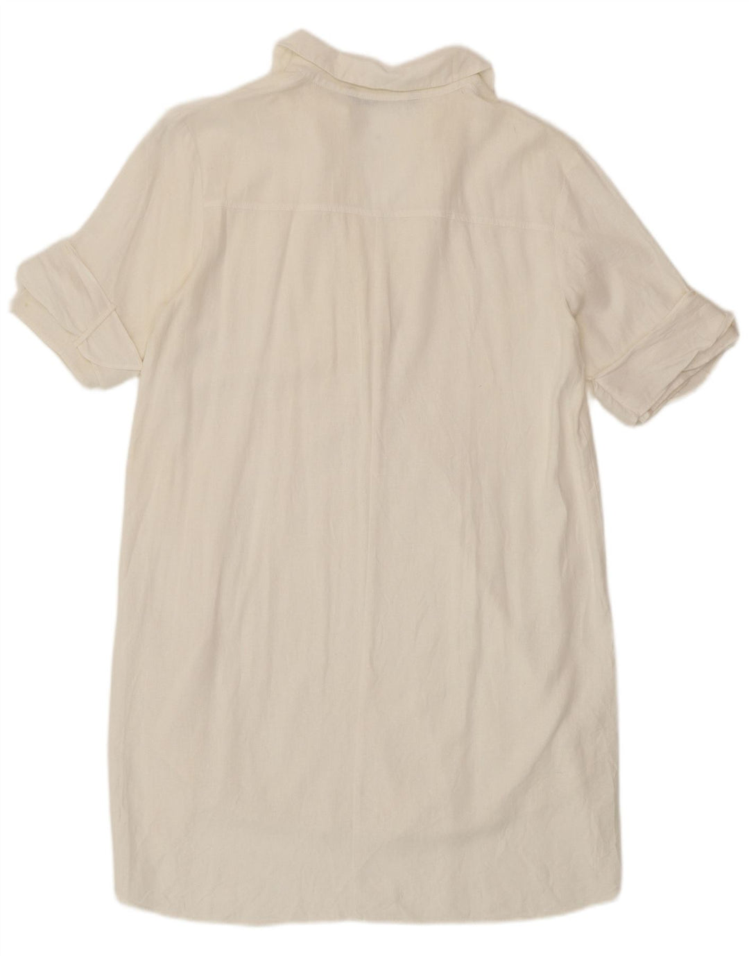 Γυναικείο κοντομάνικο πουκάμισο ZARA UK 14 Medium White