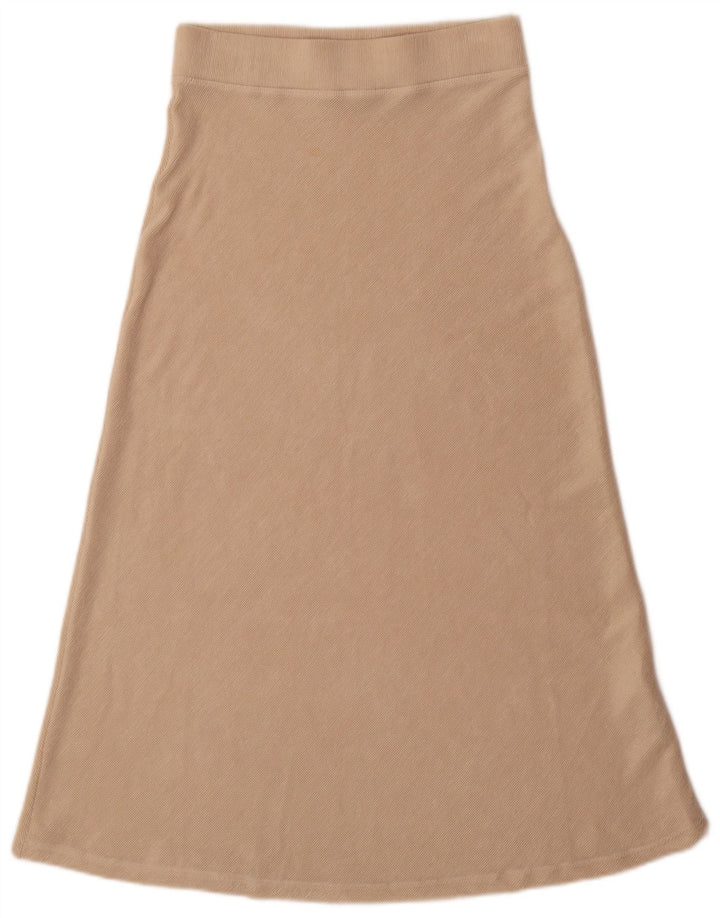 Zara Γυναικεία Ψηλόμεση A-Line φούστα Medium W28 Beige Polyester