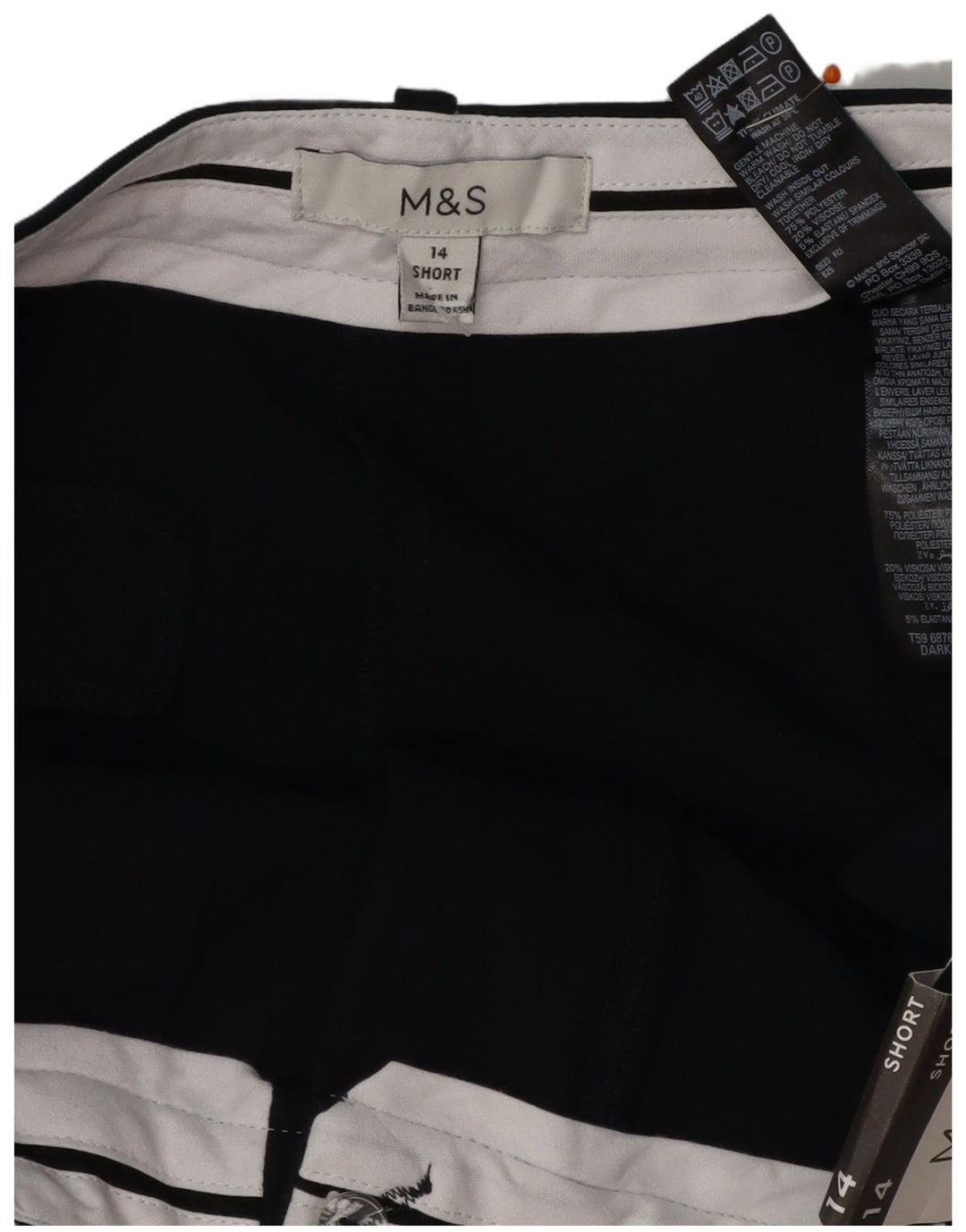 MARKS & SPENCER Γυναικείο παντελόνι Chino UK 14 Large W34 L27 Navy Blue
