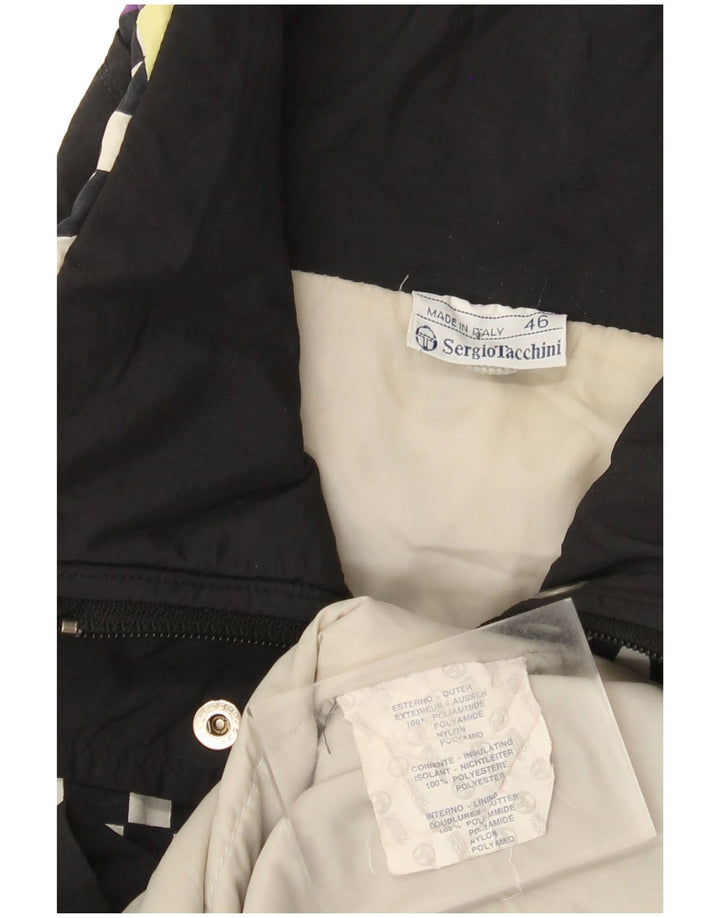 Sergio Tacchini Γυναικείο τζάκετ αντιανεμικό μεγάλου μεγέθους IT 46 Large Black Check