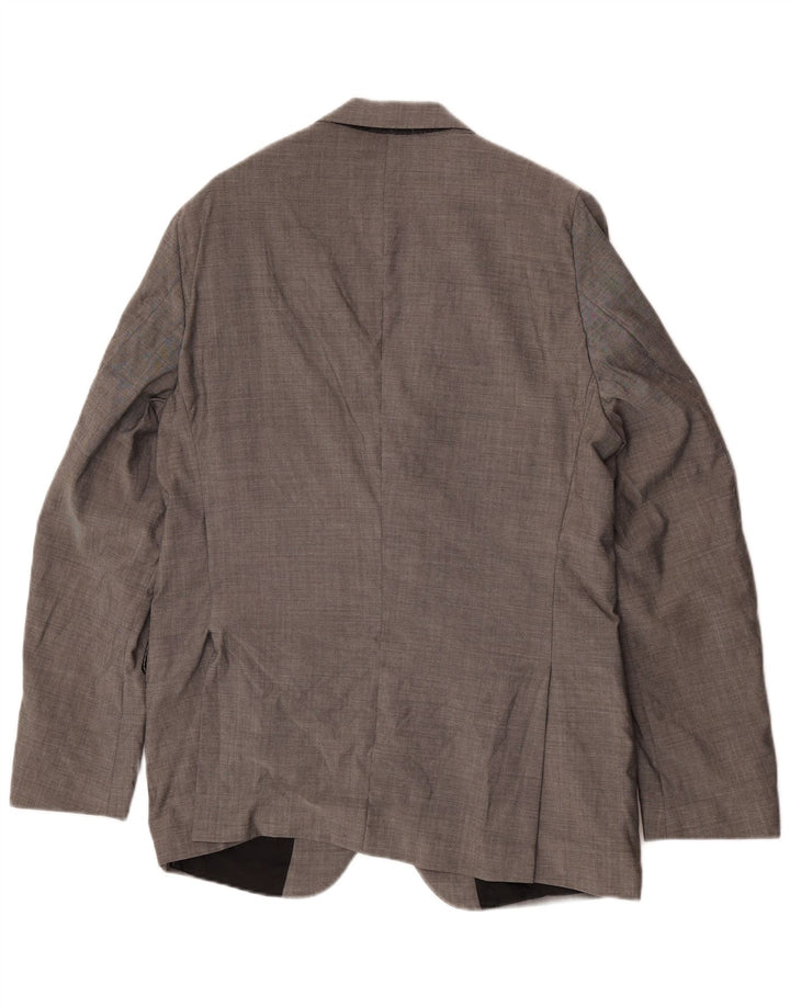 Calvin Klein Ανδρικό σακάκι με 2 κουμπιά σακάκι IT 56 3XL γκρι μαλλί