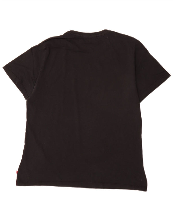 Ανδρικό γραφικό T-Shirt Levi's Top Μεσαίο μαύρο βαμβακερό