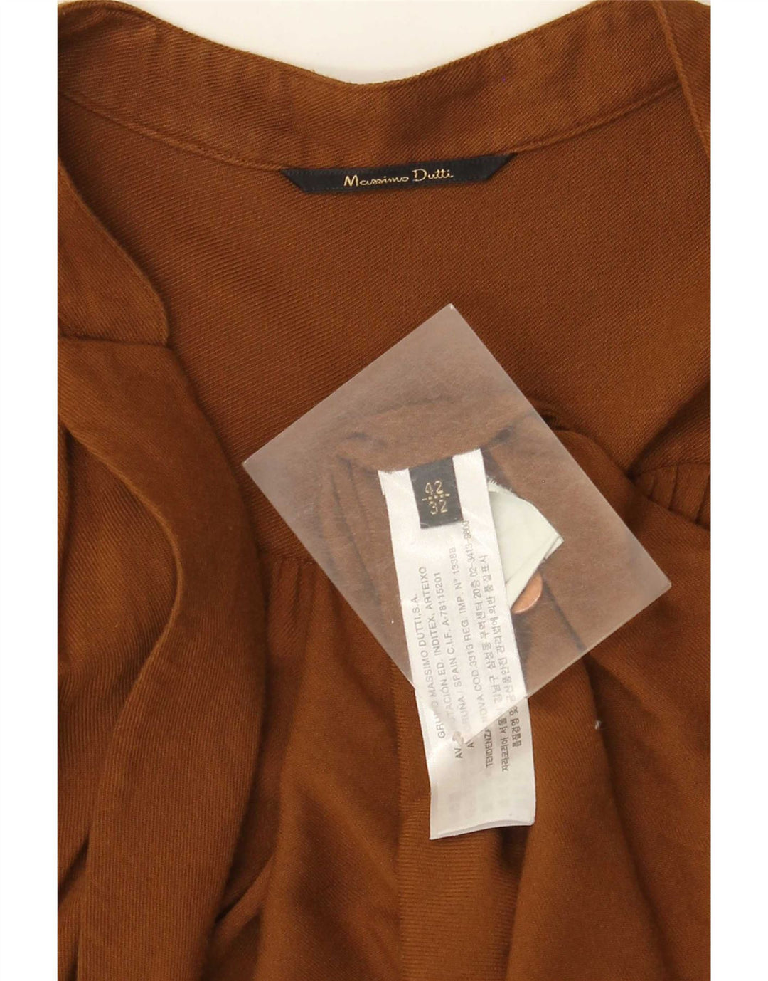 Massimo Dutti Γυναικείο Wrap Dress EU 42 Μεγάλη καφέ βισκόζη