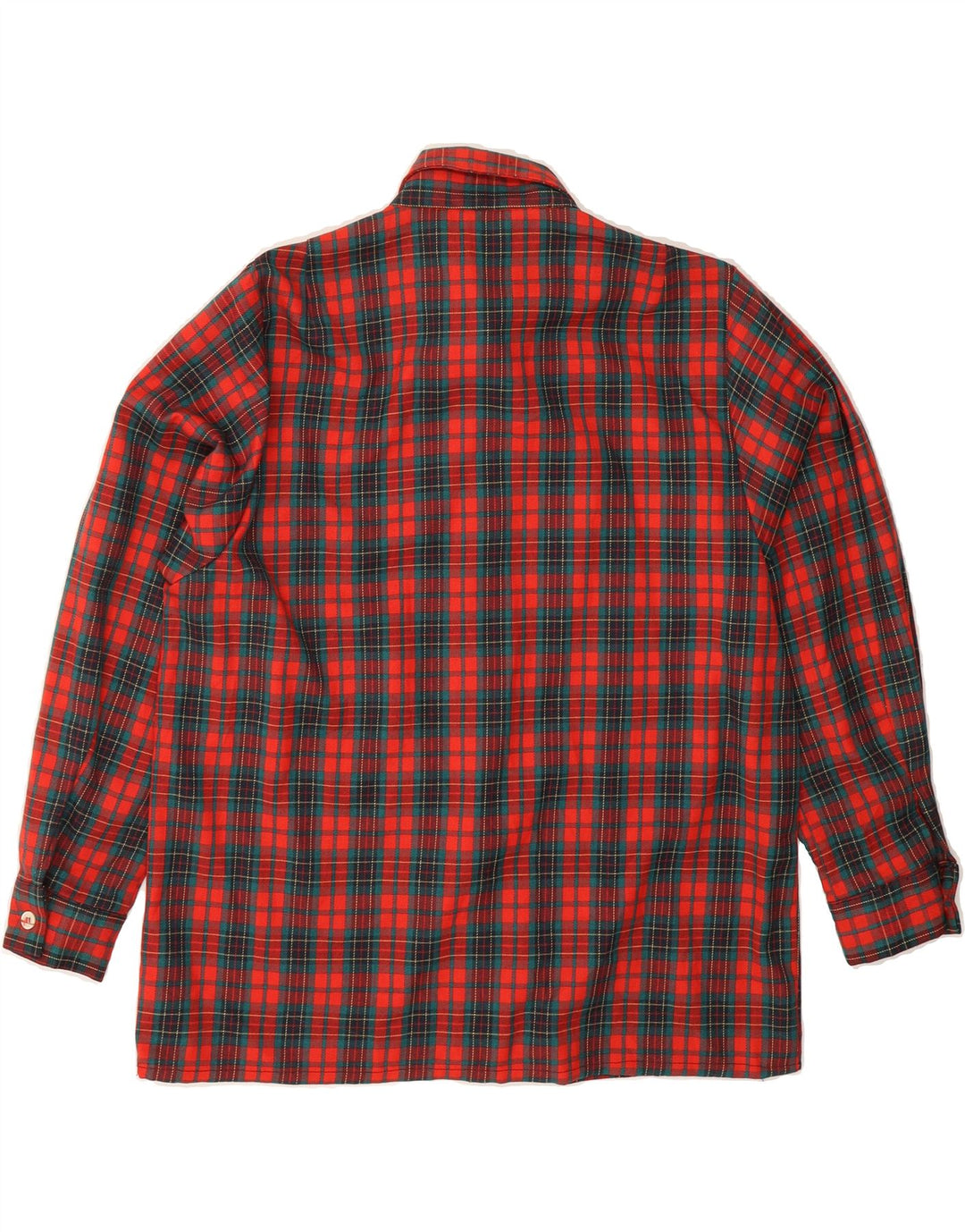 VINTAGE Womens Flannel Shirt UK 16 Large Red Check Viscose Vintage Vintage and Second-Hand Vintage from Messina Hembry 