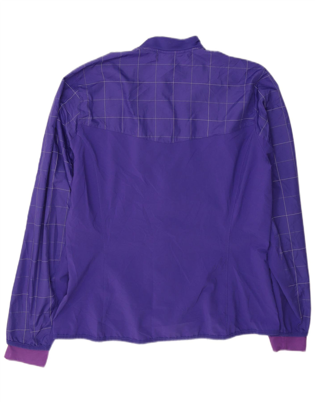 Γυναικεία αθλητική φόρμα Adidas Top Jacket UK 16 Large Purple Check Polyester