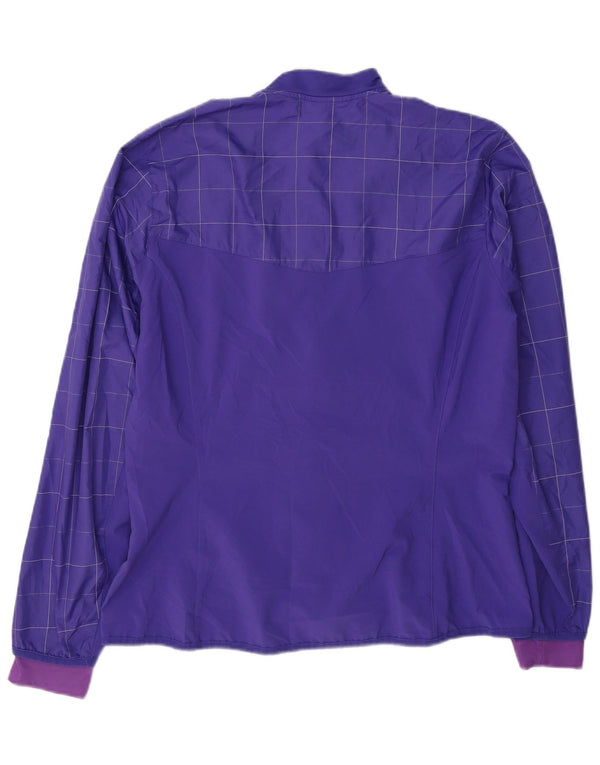 Γυναικεία αθλητική φόρμα Adidas Top Jacket UK 16 Large Purple Check Polyester
