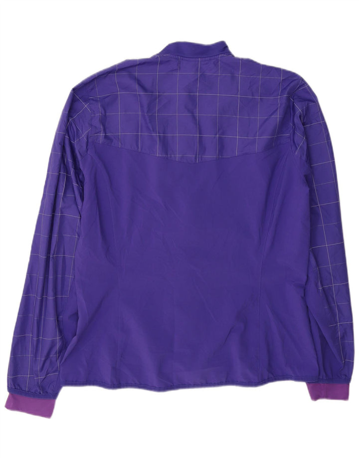 Γυναικεία αθλητική φόρμα Adidas Top Jacket UK 16 Large Purple Check Polyester