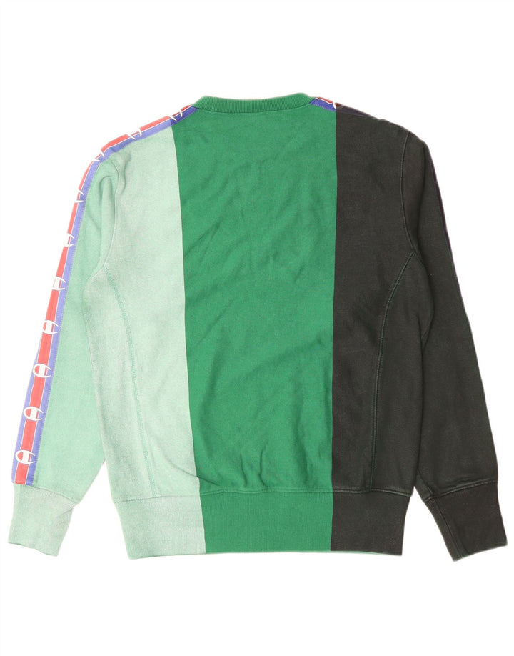 Ανδρικό μπλουζάκι με ανάστροφη ύφανση Champion Small Green Colourblock