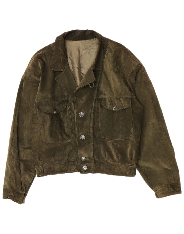 Penelope Γυναικείο Σουέντ Μπουφάν IT 48 XL Δερμάτινο Χακί