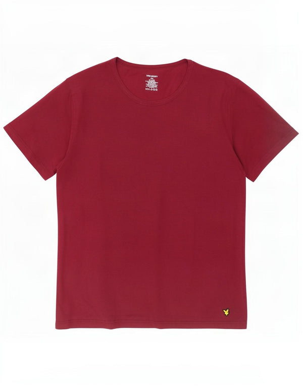 Lyle & Scott Γυναικείο T-Shirt Top UK 20 2XL Maroon Cotton