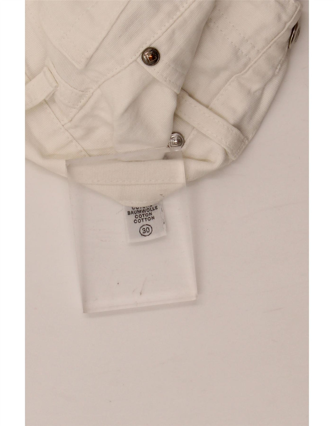 LAURA BIAGIOTTI Γυναικείο ίσιο τζιν W28 L30 Λευκό βαμβακερό