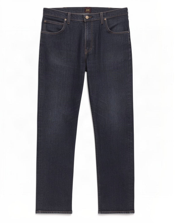 Lee Mens Brooklyn Straight Jeans W36 L34 Navy Blue Cotton
