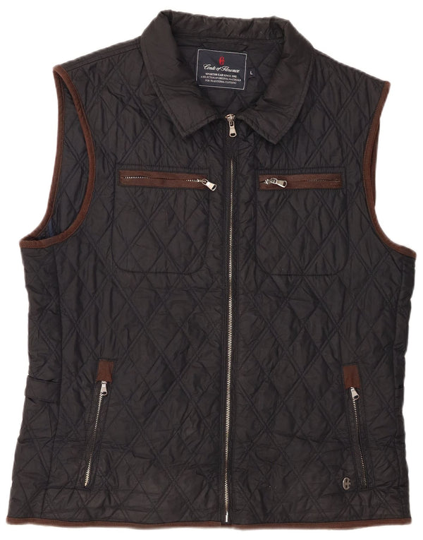 Conte of Florence Ανδρικά καπιτονέ Gilet UK 40 Large Navy Blue Polyester