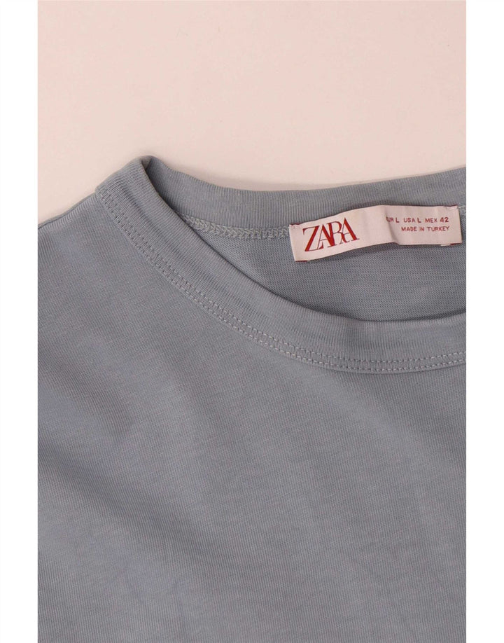Ανδρικό τοπ Zara μακρυμάνικο μεγάλο μπλε