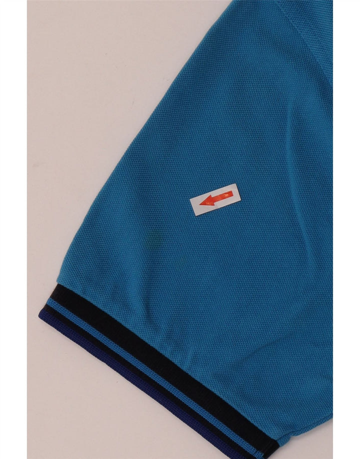 Fred Perry Ανδρικό πουκάμισο Polo από μεσαίο μπλε βαμβακερό