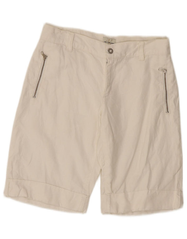 Γυναικείο casual σορτς Calvin Klein W24 XS Λευκό βαμβακερό