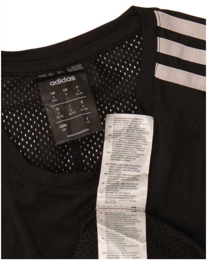 Γυναικείο T-Shirt Climalite ADIDAS Top UK 8/10 Small Black Polyester