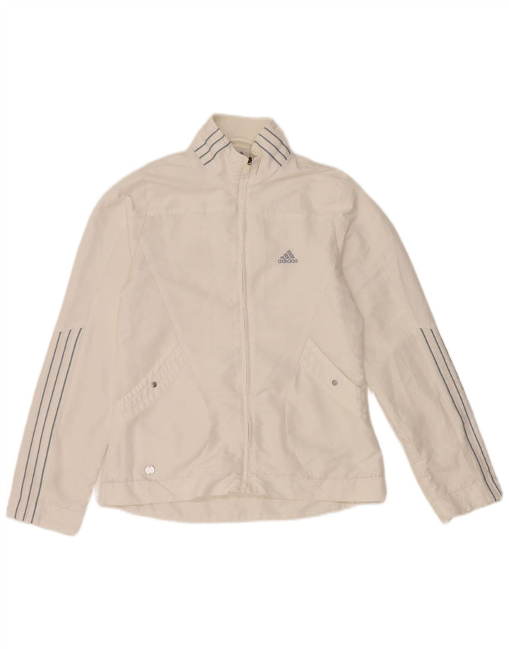 Γυναικεία αθλητική φόρμα ADIDAS Top Jacket UK 10 Small White Polyester