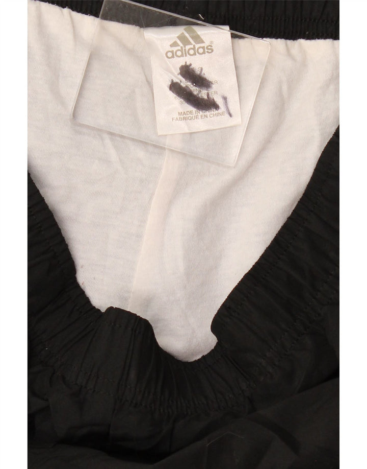 Ανδρική αθλητική φόρμα ADIDAS Παντελόνι από μεσαίο μαύρο πολυεστέρα