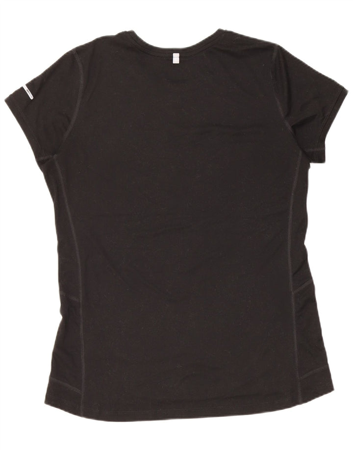 Γυναικείο T-Shirt NIKE Dri Fit Top UK 14 Large Black Polyester