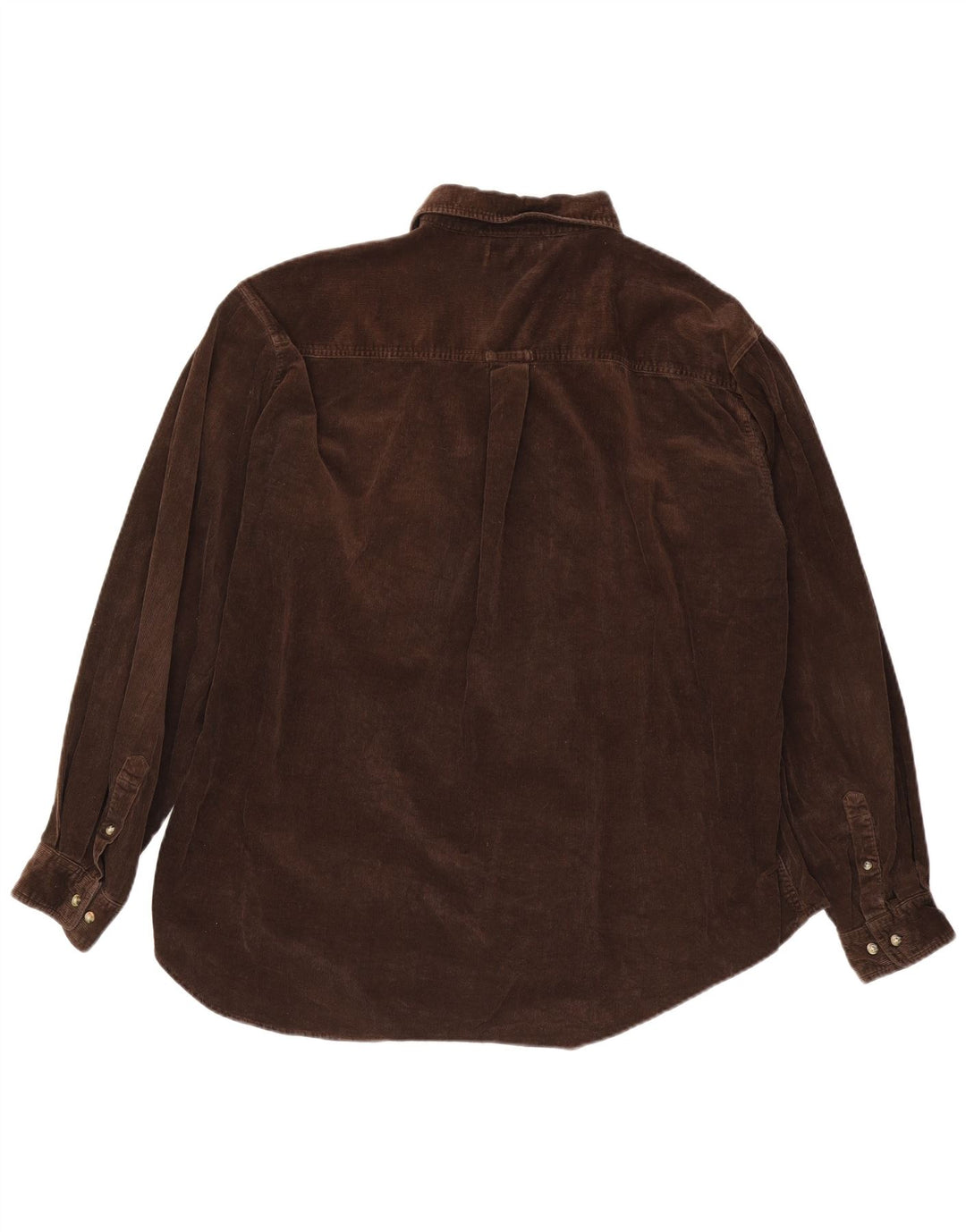 CONTE OF FLORENCE Ανδρικό κοτλέ πουκάμισο 2XL Καφέ Βαμβακερό