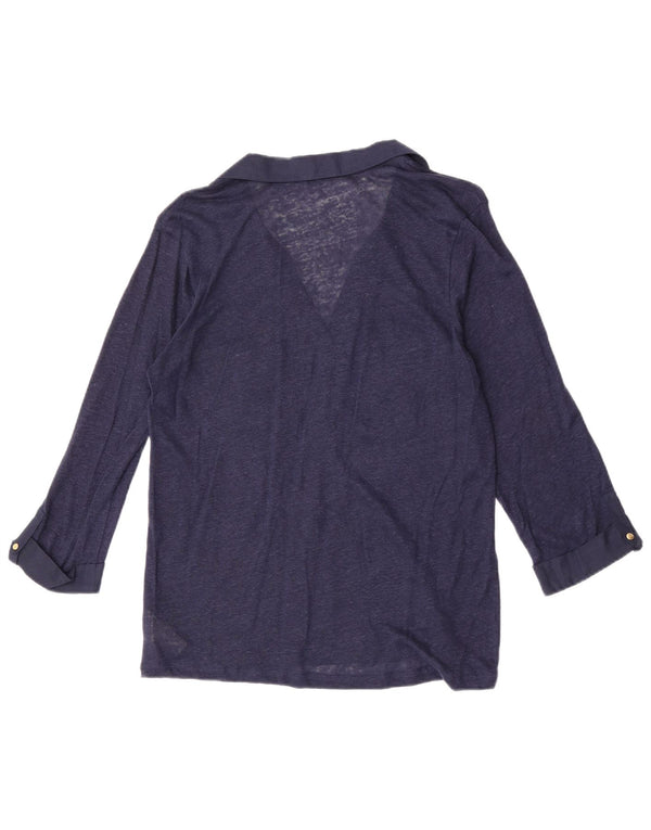 Massimo Dutti γυναικείο πουλόβερ μπλούζα με μανίκια 3/4 UK 18 XL Navy Blue