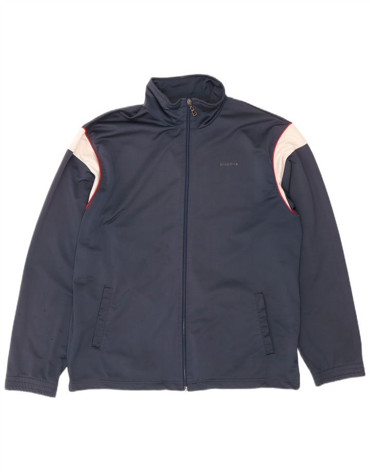Ανδρική φόρμα Diadora Top Jacket UK 40 Medium Navy Blue Colourblock