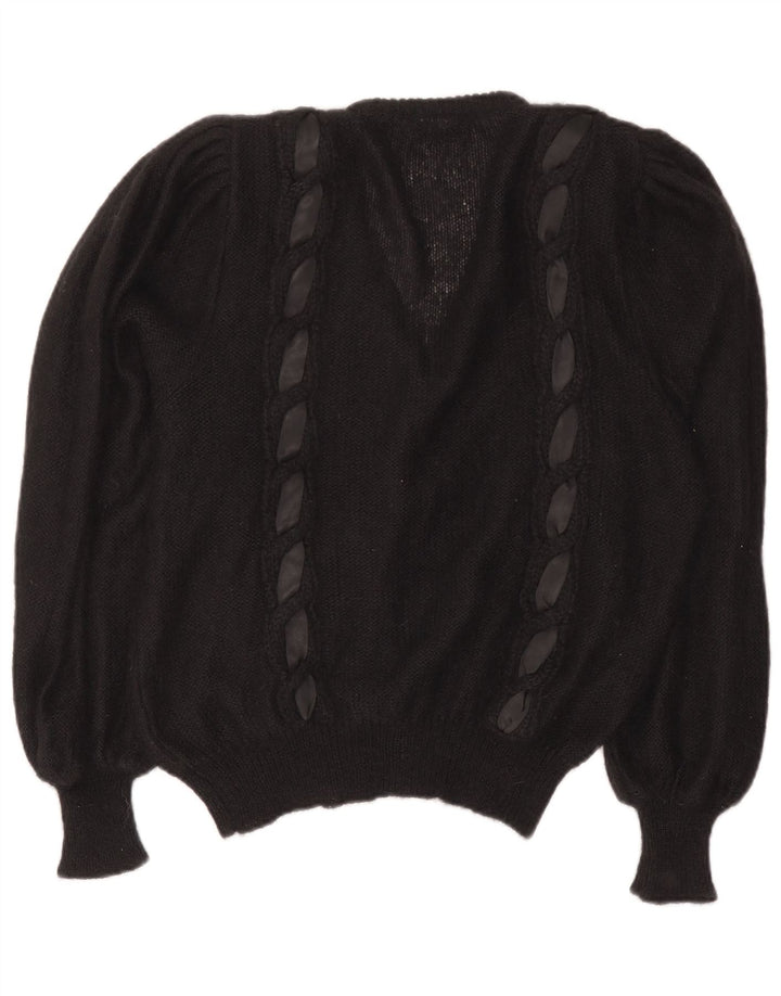 Vintage γυναικείο πουλόβερ με ζακέτα EU 40 Medium Black Mohair