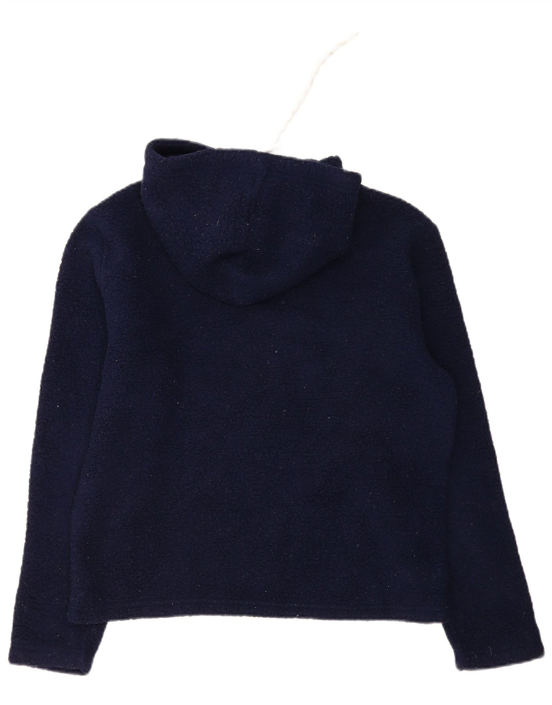 Γυναικεία γραφικά FILA με κουκούλα Fleece Jumper UK 14 Medium Navy Blue Polyester