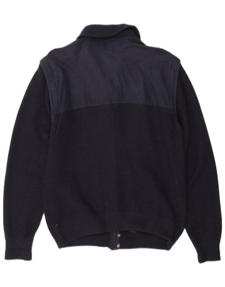 Πουλόβερ Loli Wolf Ανδρική Ζακέτα Yachting Medium Navy Blue Colorblock Μαλλί
