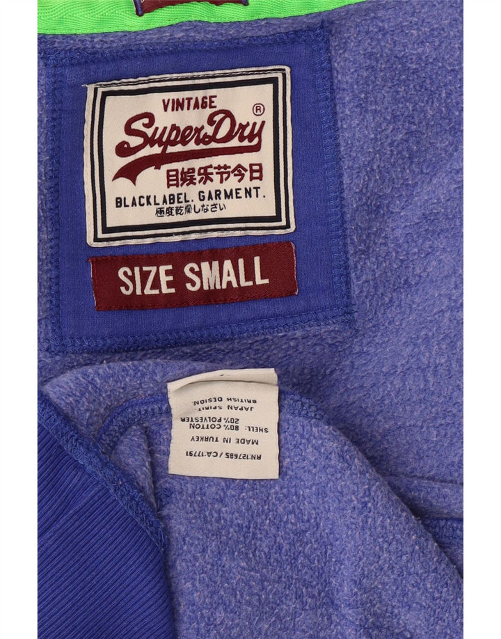 Γυναικείο γραφικό κουκούλα SUPERDRY UK 10 Small Blue Cotton