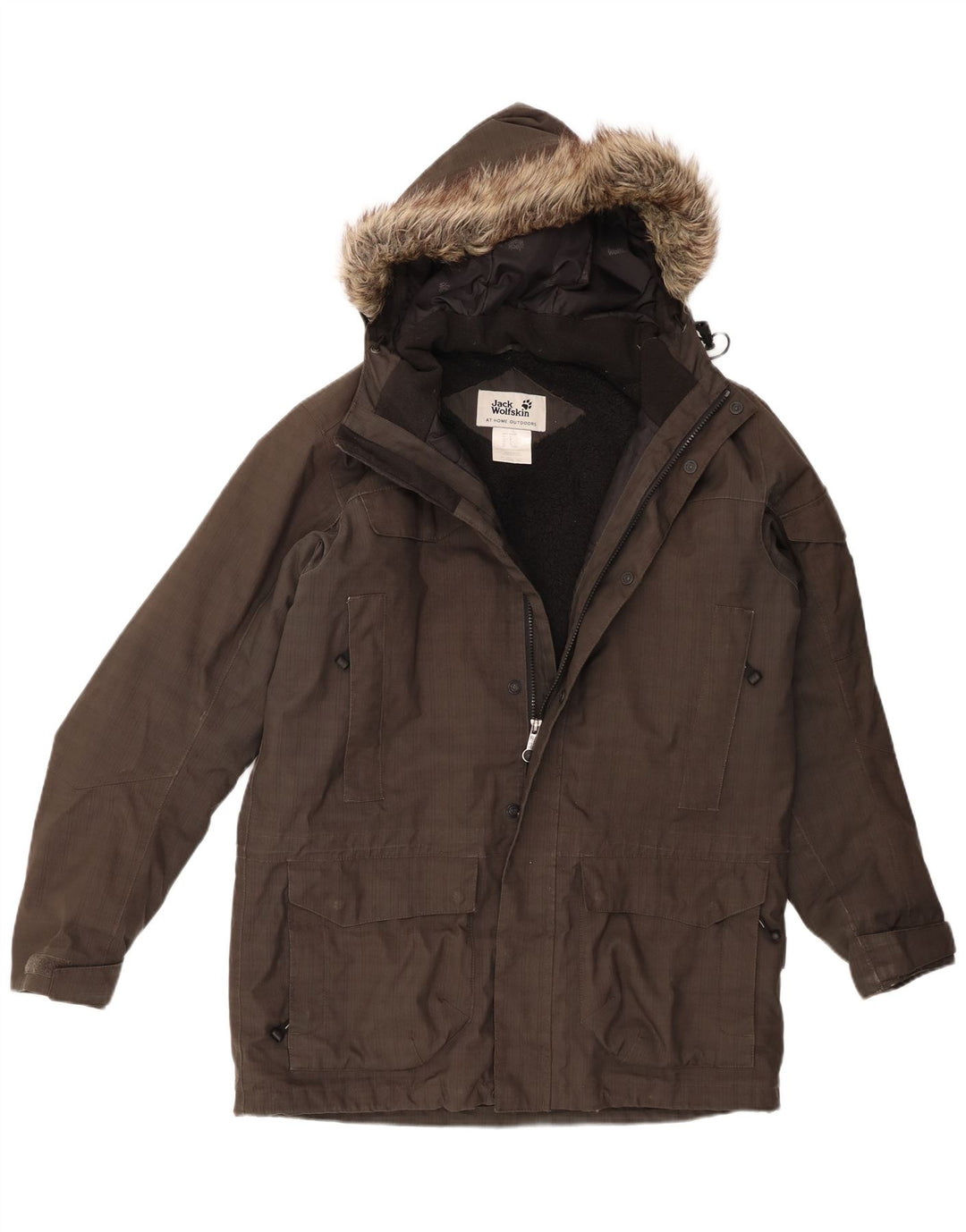 Jack Wolfskin Ανδρική κουκούλα Sherpa Parka UK 34 Small Grey Polyester