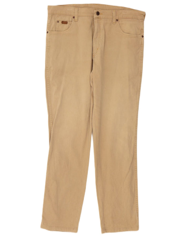 Wrangler Ανδρικό Texas Stretch ίσιο casual παντελόνι W36 L30 μπεζ βαμβακερό