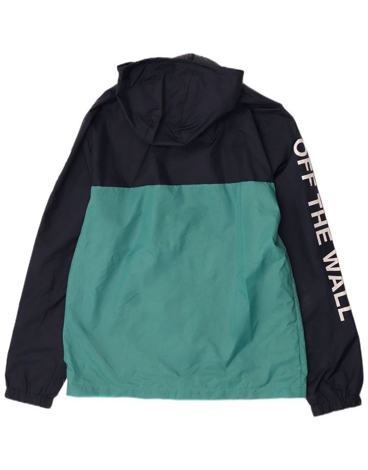 Vans Ανδρικό γραφικό μπουφάν βροχής UK 40 Large Navy Blue Colorblock Nylon
