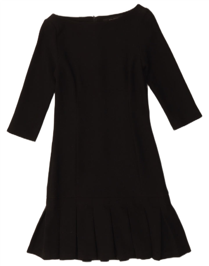 Zara Γυναικείο φόρεμα 3/4 Sleeve Shift UK 12 Medium Μαύρο