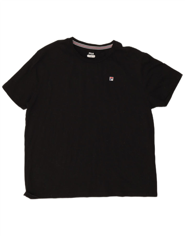 Ανδρικό T-Shirt Fila Top 3XL Μαύρο βαμβακερό
