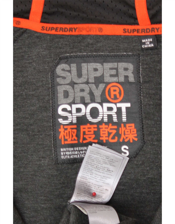 Ανδρικό πουλόβερ με κουκούλα με φερμουάρ Superdry Μικρό γκρι πολυεστέρα