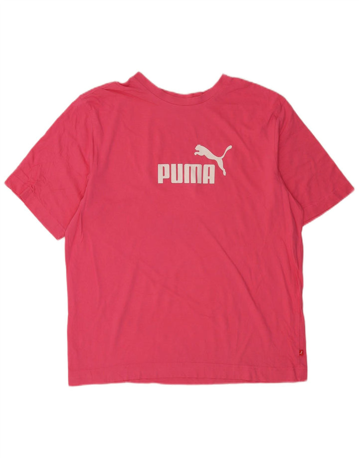 Ανδρικό γραφικό μπλουζάκι Puma Top μεγάλο ροζ