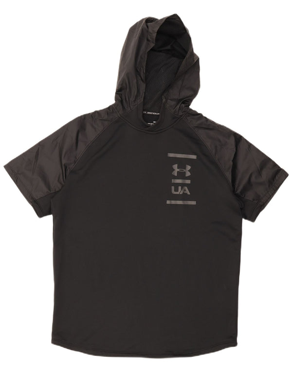 Ανδρικό γραφικό μπλουζάκι με κουκούλα Under Armour Top Large Black Colourblock