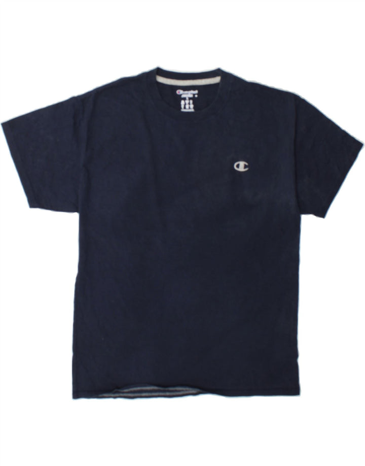CHAMPION Mens Authentic T-Shirt Top Large Navy Blue Cotton Vintage Champion and Second-Hand Champion from Messina Hembry 