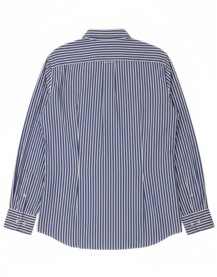 Fred Perry Ανδρικό πουκάμισο Slim Fit Βαμβακερό μεσαίο μπλε ριγέ